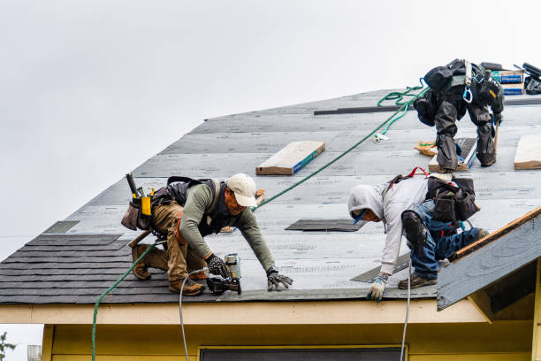 Professional Gutter Installation technician working in Shiloh, NC